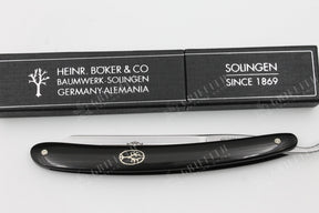 Boker King Cutter 5/8 Full Hollow Blade With Black Scales Solingen Straight Razor