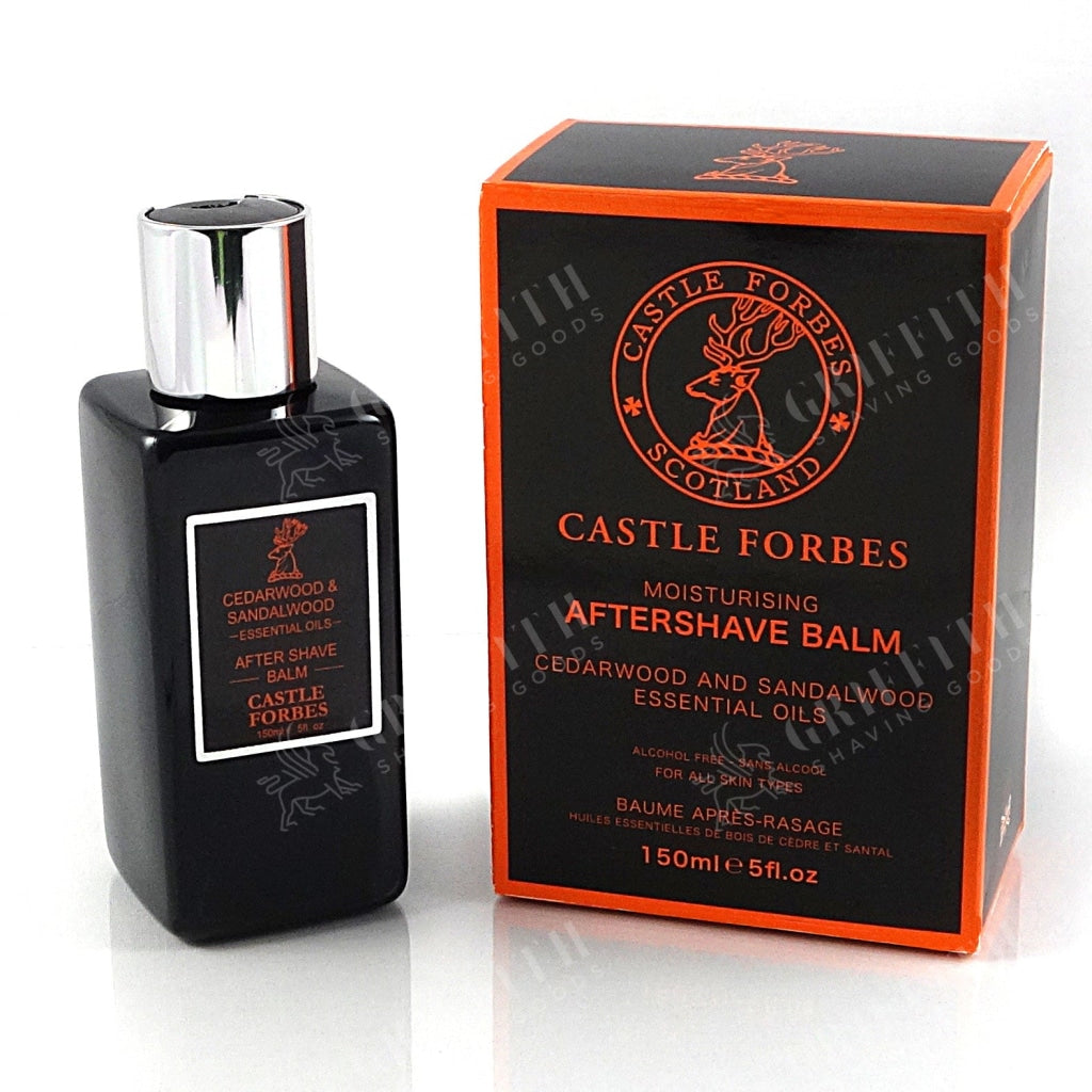 Castle Forbes Cedarwood & Sandalwood Essential Oil Aftershave Balm – 150ml (5 fl. oz)