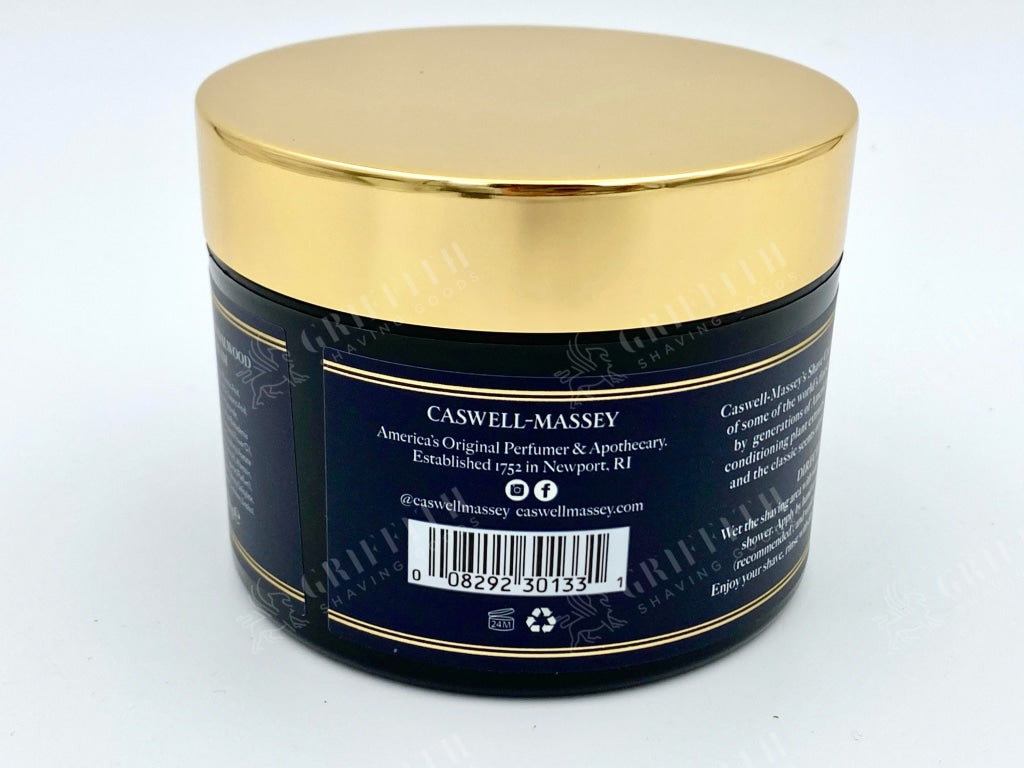 Caswell Massey Woodgrain Sandalwood Luxury Shaving Cream in Jar - 226g (8 oz)