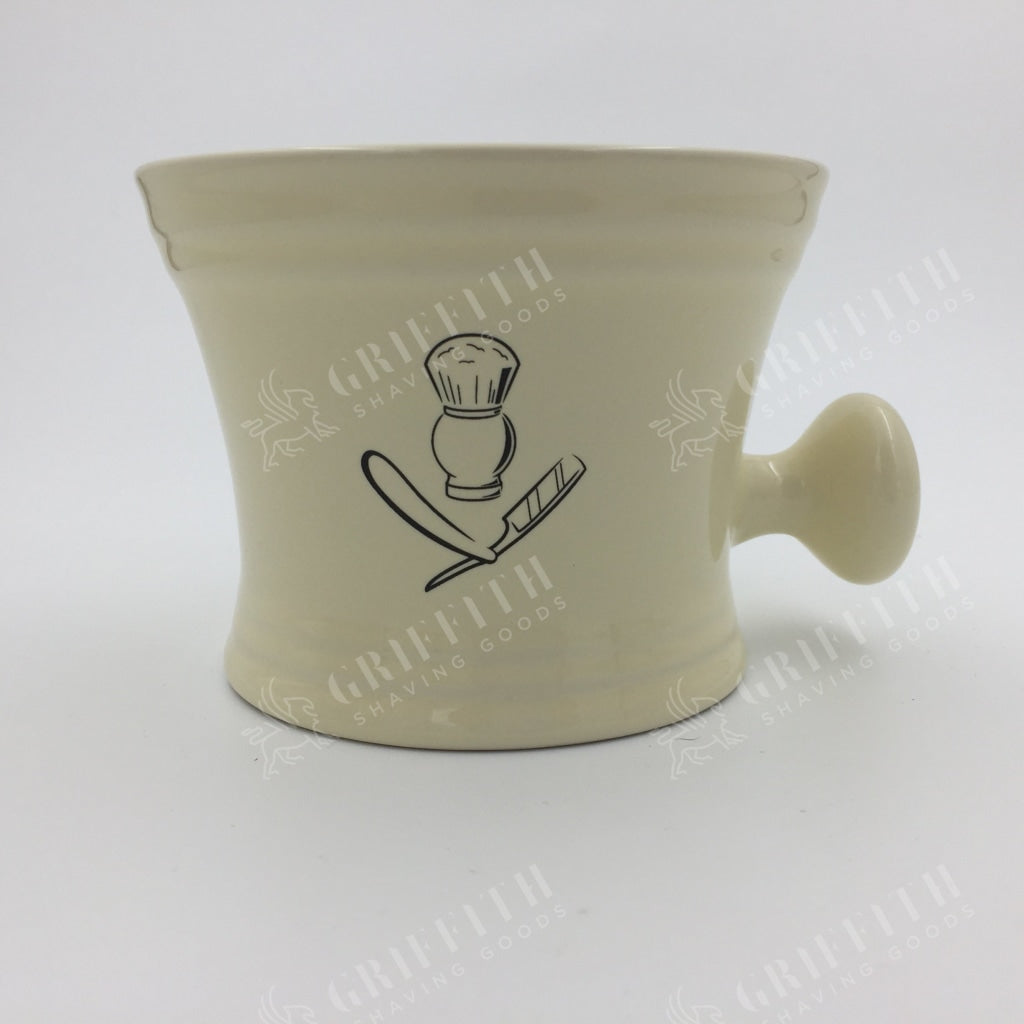 Classic Ceramic Shaving Mug - Cream