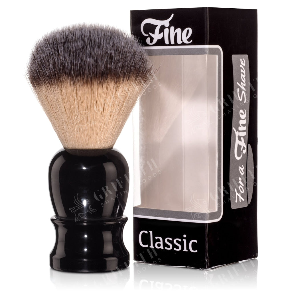 Fine Accoutrements Classic Synthetic Bristle Shaving Brush - Black