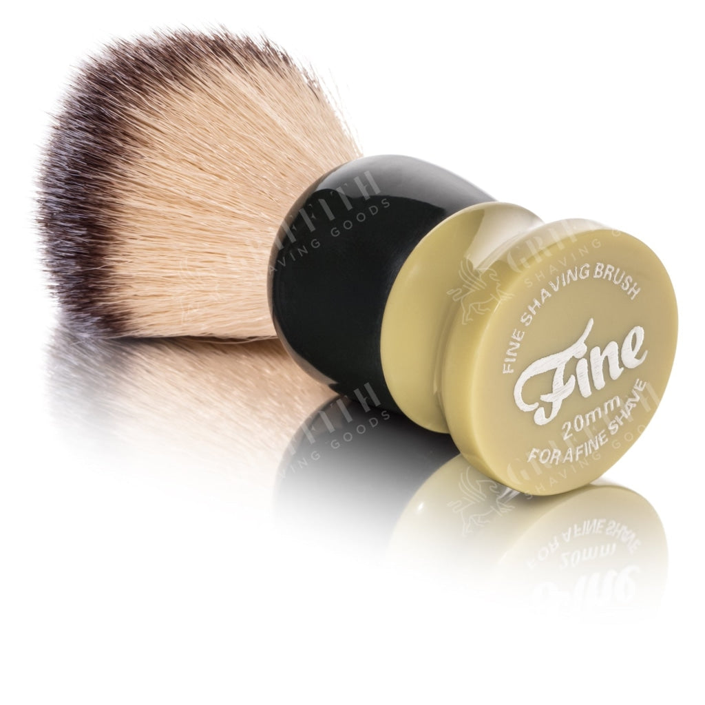 Fine Accoutrements Classic Synthetic Bristle Shaving Brush - Green & Gold