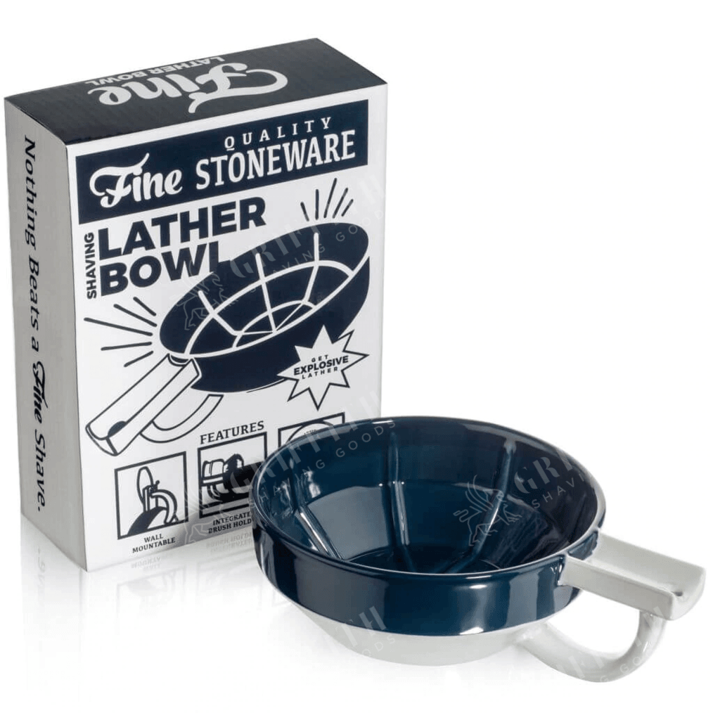 Fine Accoutrements Stoneware Lather Bowl - Blue & White