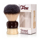 Fine Accoutrements Stout Synthetic Bristle Shaving Brush - Crimson & Ivory Simpson Brushes