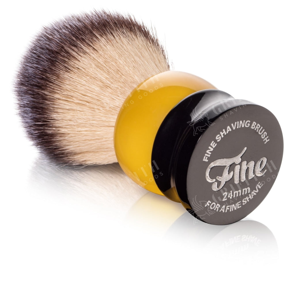 Fine Accoutrements Stout Synthetic Bristle Shaving Brush - Orange & Black