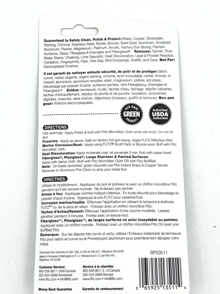 Flitz Premium Multipurpose Polishing & Cleaning Cream - 1.76 Oz Tube (50G)