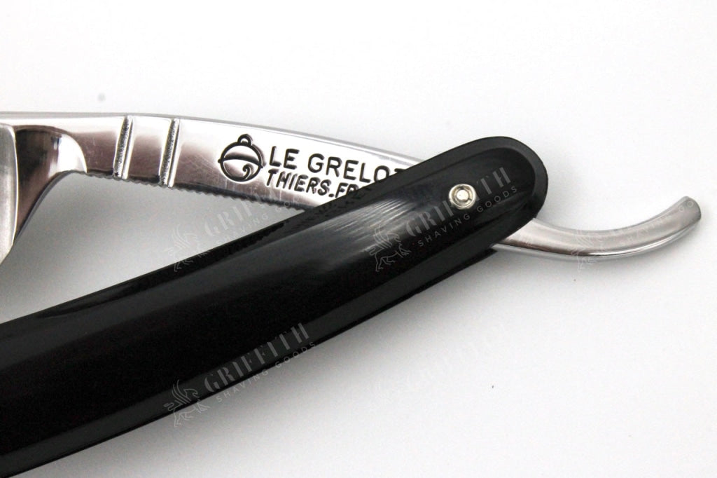 Le Grelot "Medaille d'or Paris 1931" by Thiers Issard 6/8 Black Scales - Full Hollow Ground Straight Razor