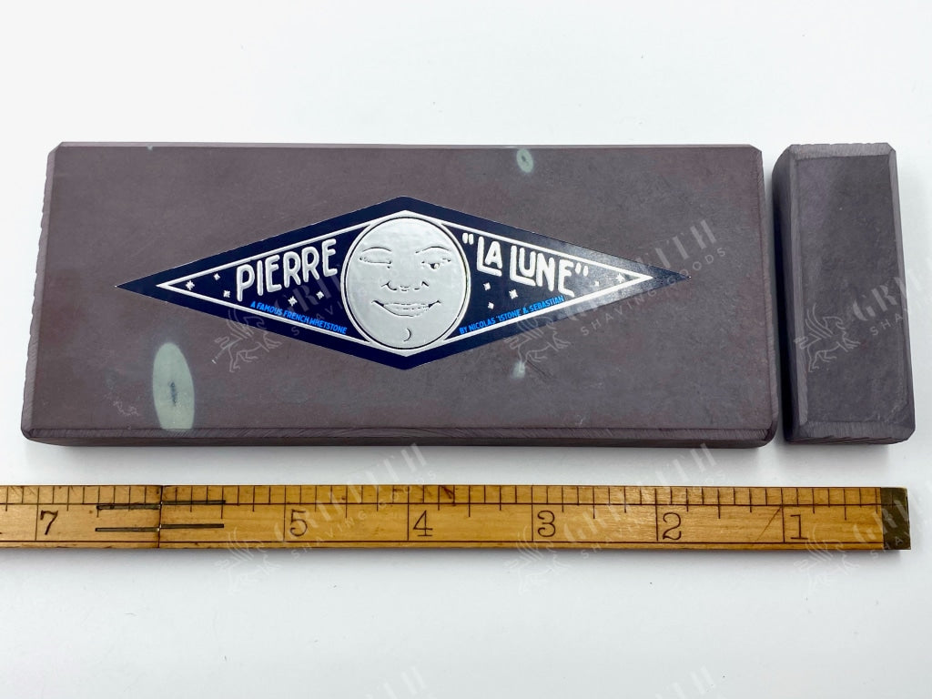 Pierre "La Lune" - 150x60mm (6x2.25") -French Fine Finishing Razor Hone Sharpening Stone with Slurry Stone