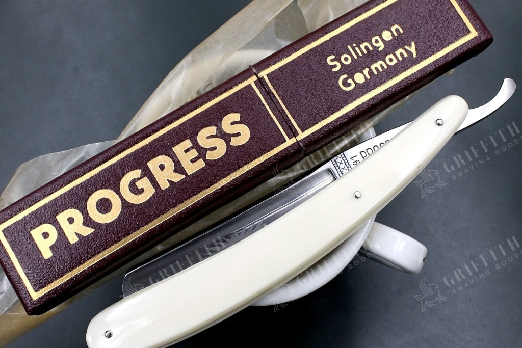 "Progress" - NOS 15/16 Full Hollow Blade - Rare Pristine Vintage Solingen Straight Razor