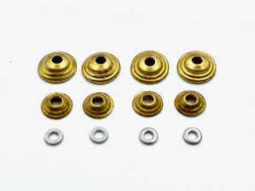 Straight Razor Pinning Washers - Original Extra Large Beehive Stacked Style Set Of 4 Brass