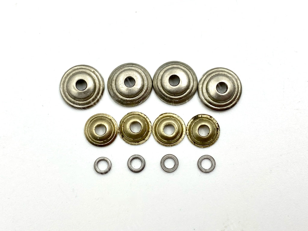 Straight Razor Pinning Washers - Original Extra Large "Beehive" Stacked Style Set of 4 - Nickel Silver