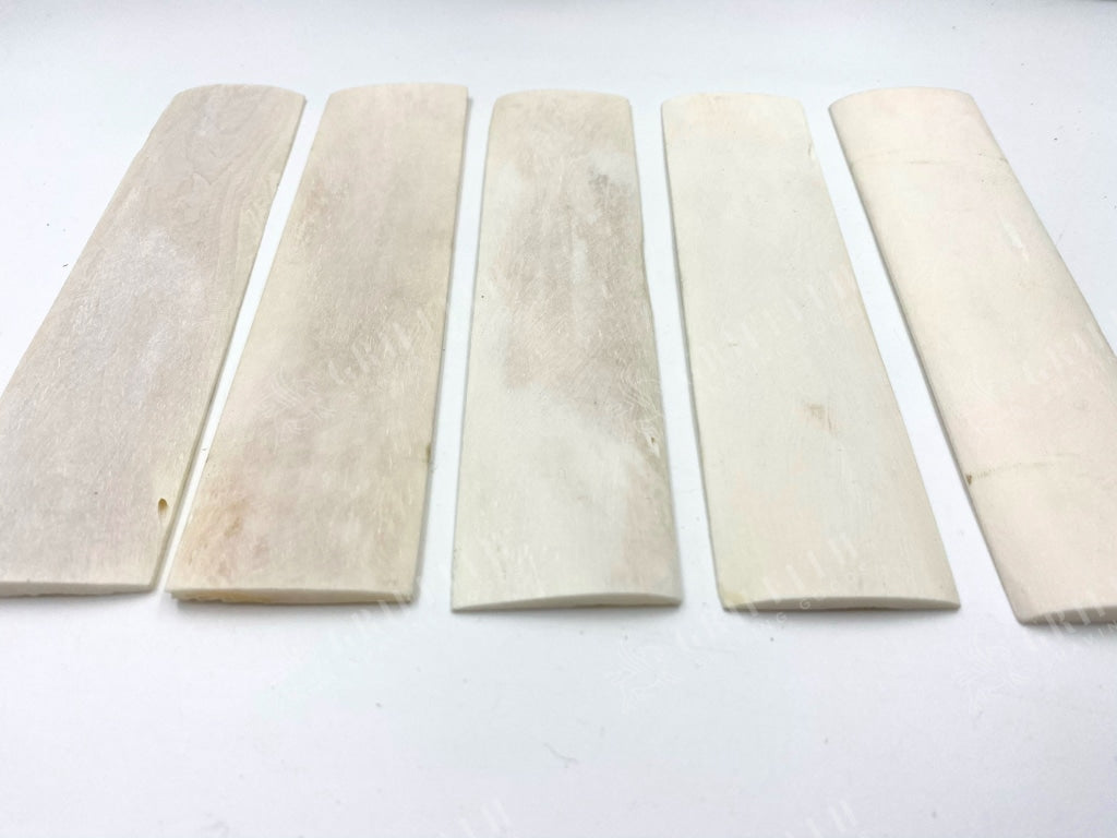 Straight Razor Scale Plate/Blank 160mm x 40mm x 4-6mm - Bleached Buffalo Bone