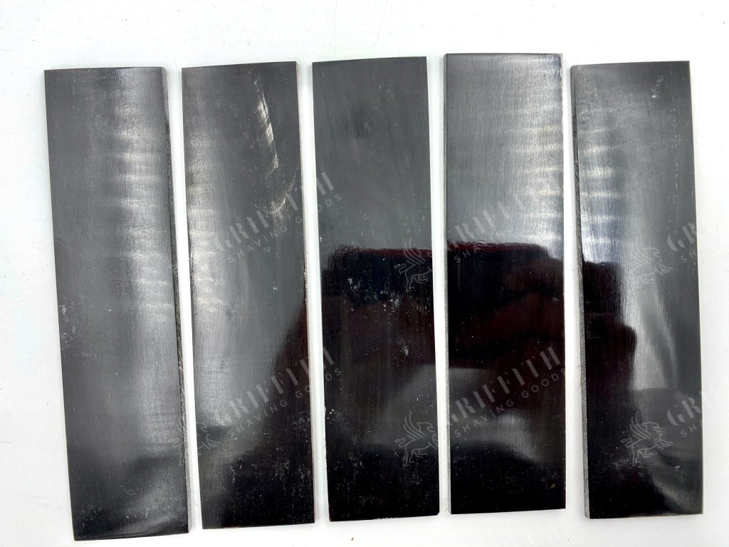 Straight Razor Scale Plate/Blank 160mm x 40mm x 4mm - Black Buffalo Horn