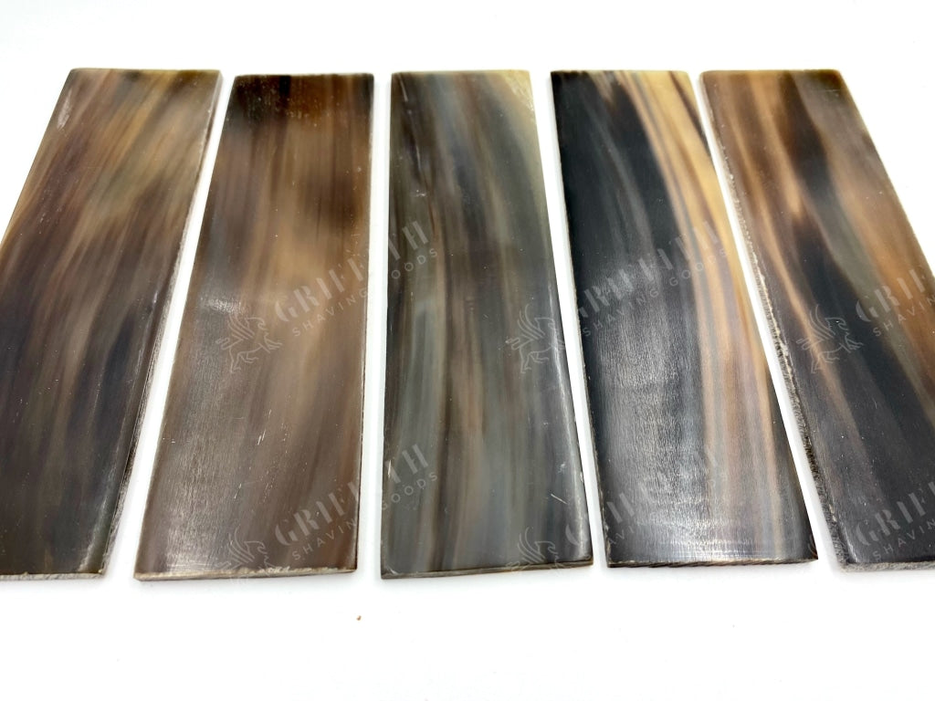 Straight Razor Scale Plate/Blank 160mm x 40mm x 4mm - Dark Brown Buffalo Horn