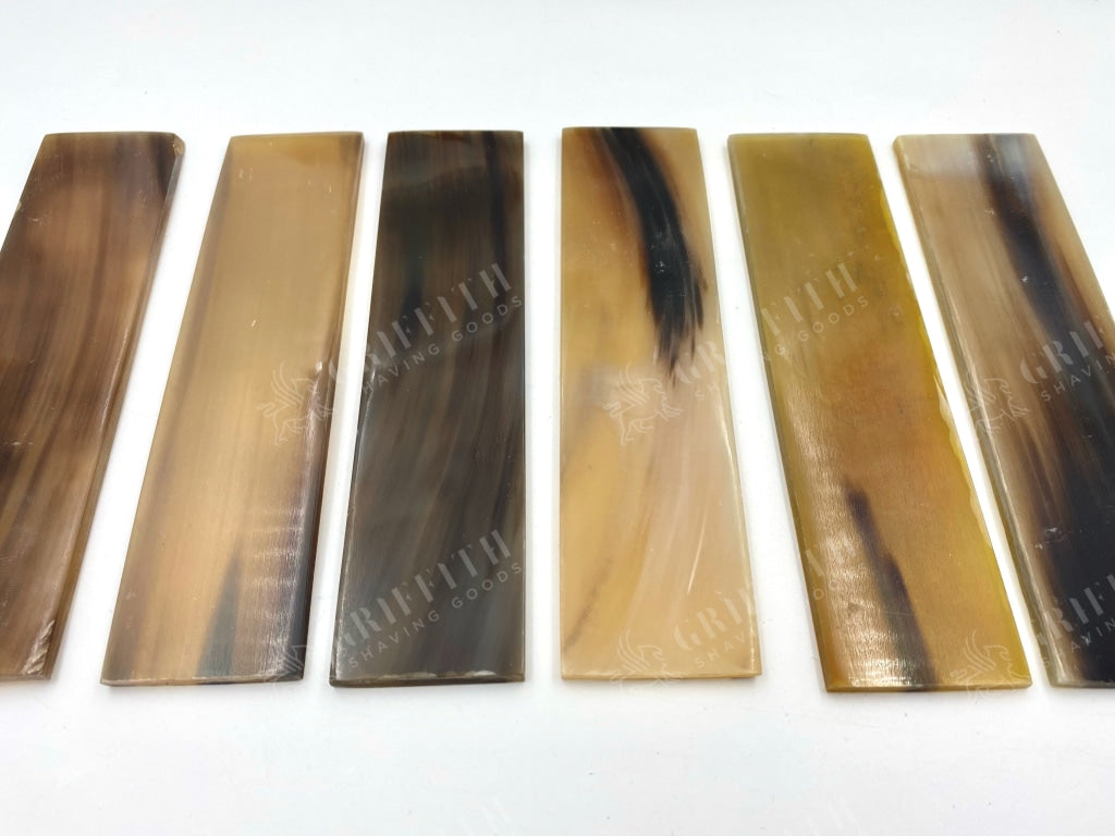 Straight Razor Scale Plate/Blank 160mm x 40mm x 4mm - Light Brown/Blonde Buffalo Horn