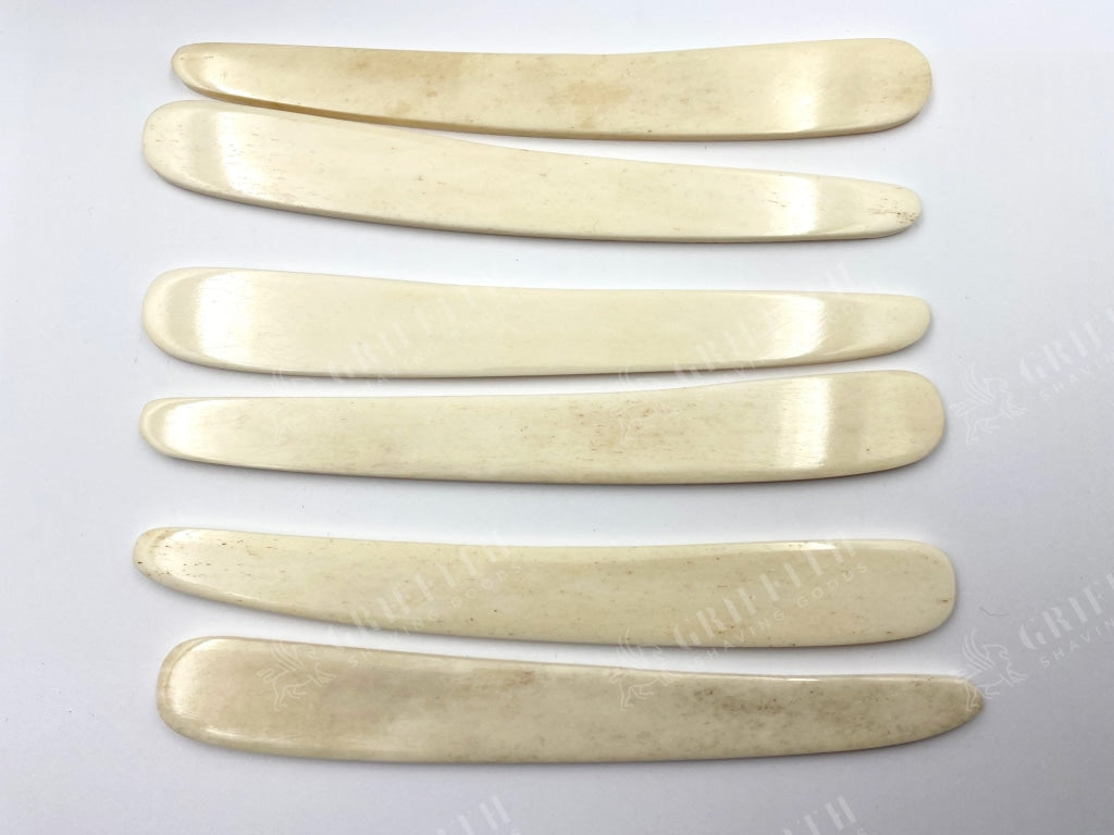 Straight Razor Scales for 5/8-6/8 Blades - Bleached Buffalo Bone - One Pair/Set