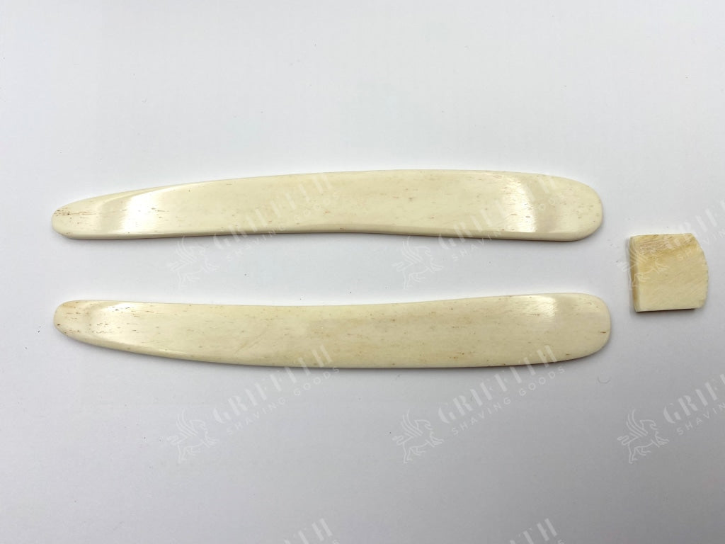 Straight Razor Scales for 5/8-6/8 Blades - Bleached Buffalo Bone - One Pair/Set