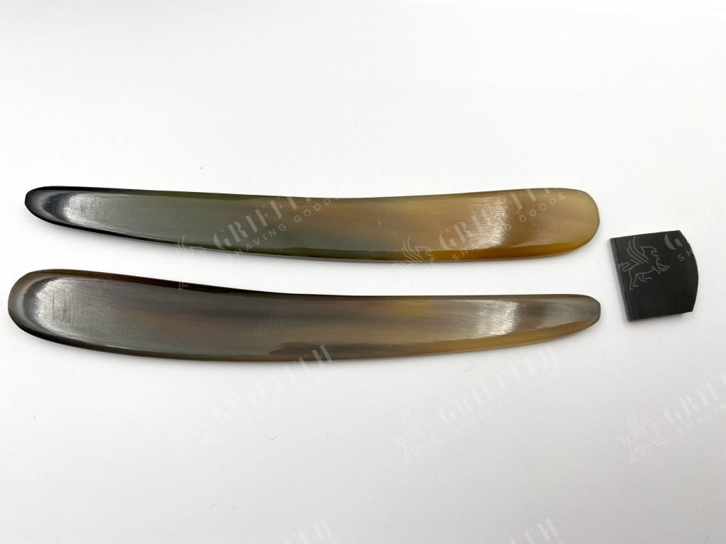 Straight Razor Scales For 5/8-6/8 Blades - Light Brown/blonde Buffalo Horn One Pair/set