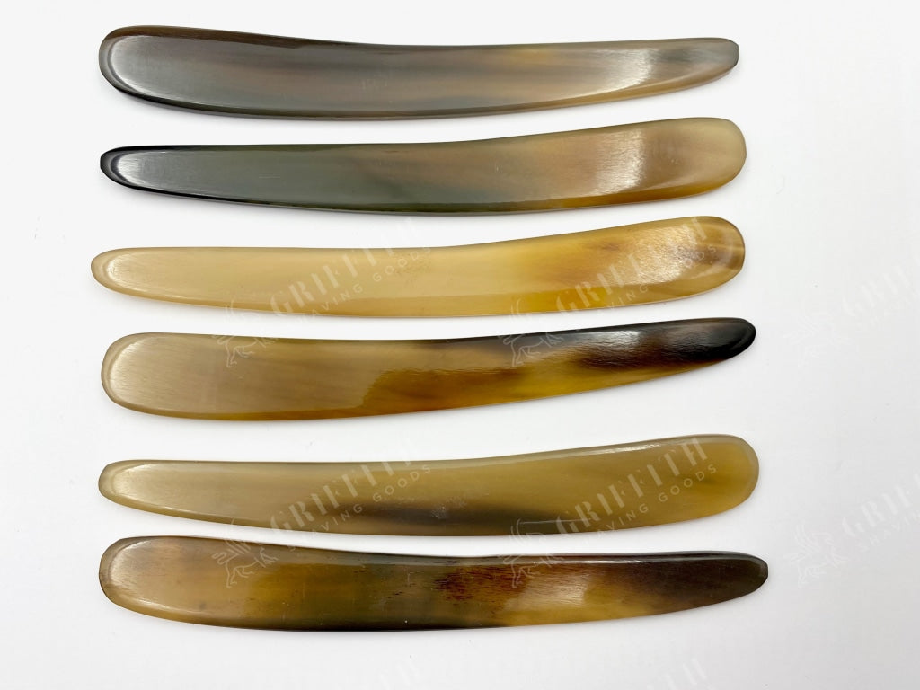 Straight Razor Scales for 5/8-6/8 blades - Light Brown/Blonde Buffalo Horn - One Pair/Set