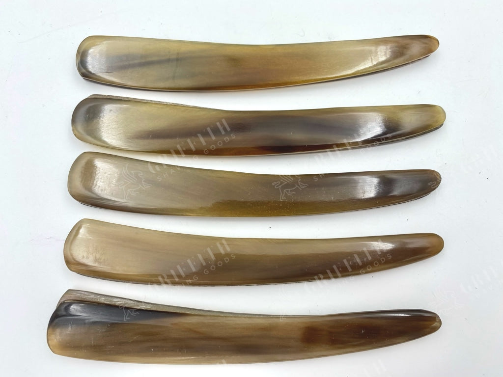Straight Razor Scales for 7/8-8/8 Blades - Light Brown/Blonde Buffalo Horn - One Pair/Set