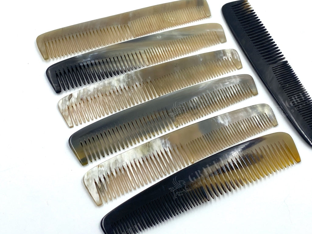 Traditional Genuine Ox Horn Comb No.2 - 7 inch Dresser size