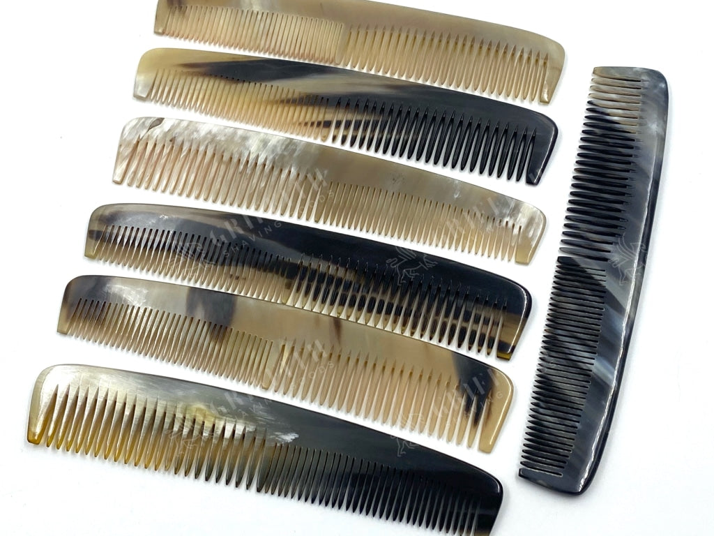 Traditional Genuine Ox Horn Comb No.2 - 7 inch Dresser size