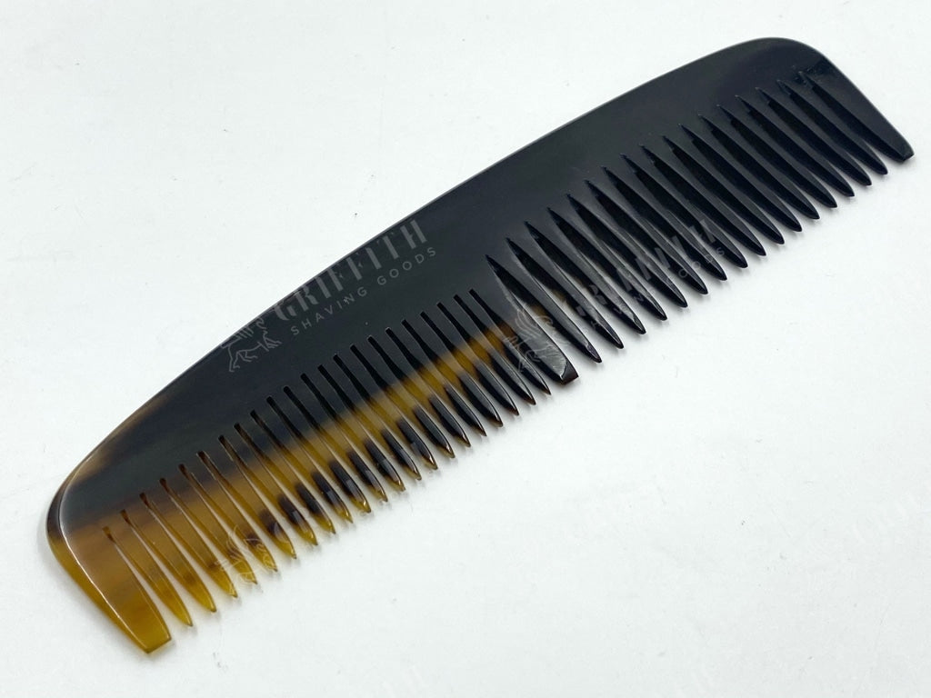 Traditional Genuine Ox Horn Comb No.3 - 7.25 Inch Wide Dresser Size