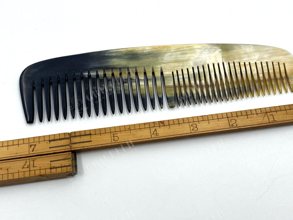 Traditional Genuine Ox Horn Comb No.3 - 7.25 inch Wide Dresser size
