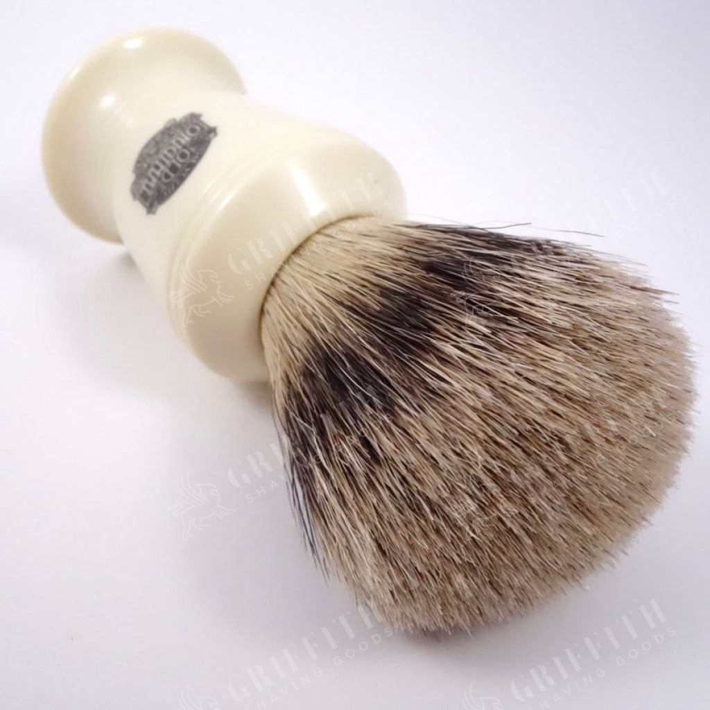 Vulfix No. 375 Lathe Turned Super Badger Shaving Brush Simpson Brushes
