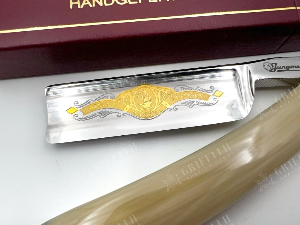 Wacker Solingen "Jungmeister" Full Hollow 7/8 Straight Razor with Engraved Spine - CHOOSE YOUR RAZOR